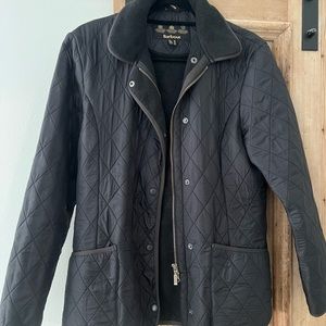 EUC Black Barbour fleece lined jacket